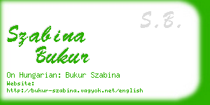 szabina bukur business card